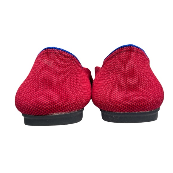 ROTHY’S The Loafer Slip On Flat Shoes Red Women’s Size 8 | Round Toe Blue Halo - Picture 6 of 11